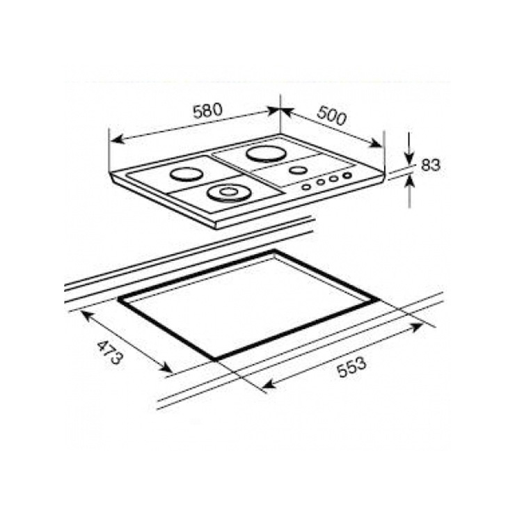 Газовая панель TEKA EH 60 4G AI AL TR CI anthracite 3