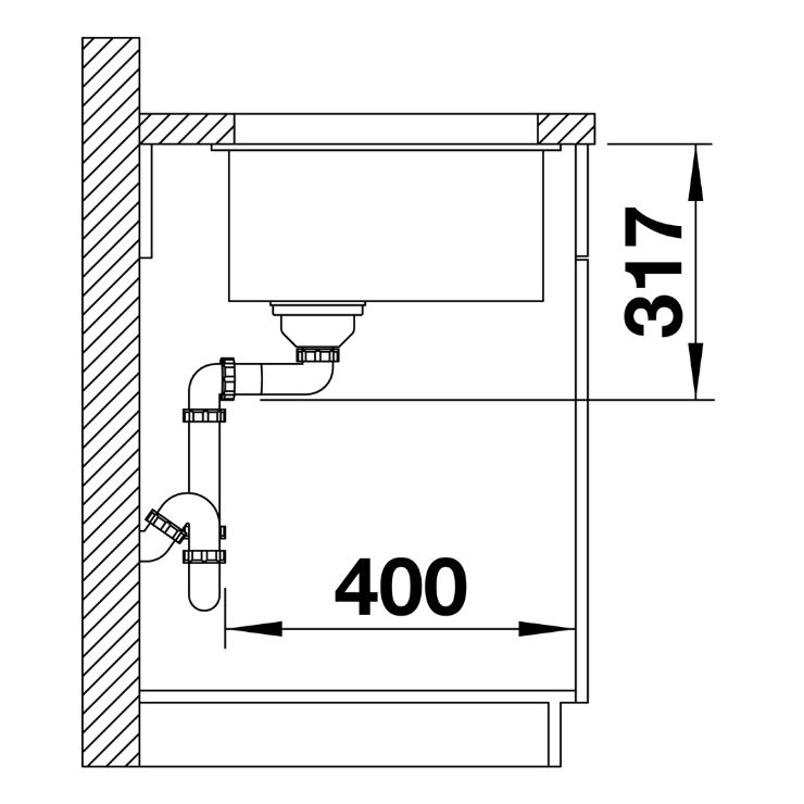Кухонная мойка Blanco ETAGON 500-U темная скала 522228 8