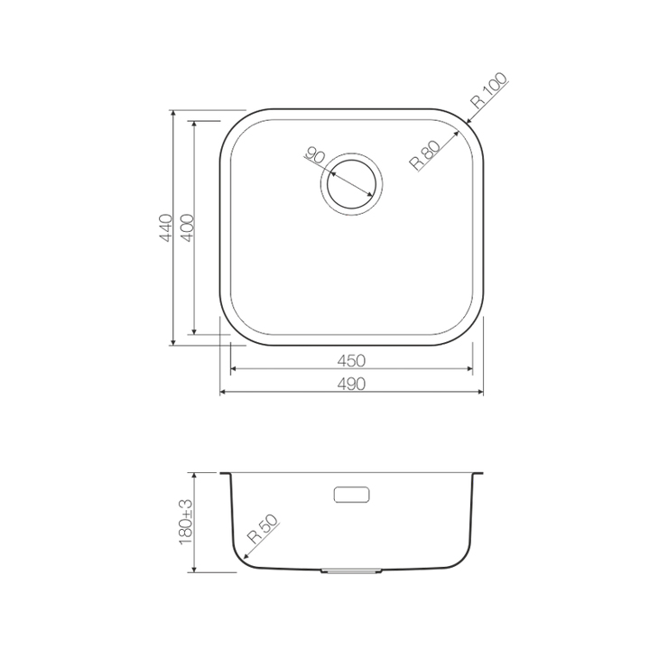 Кухонная мойка Omoikiri Omi 49-U-AB 3