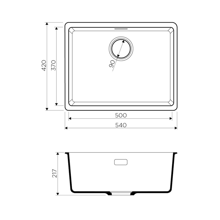 Кухонная мойка OMOIKIRI Kata 54-U-BL Artgranit/черный 4993410 3