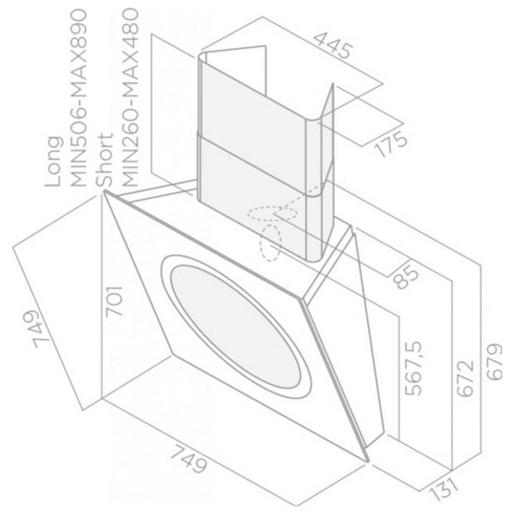 Вытяжка Elica OM AIR BL/F/75 2