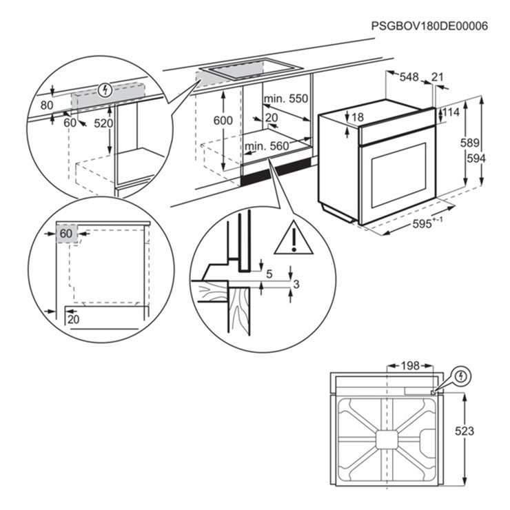 Электрический духовой шкаф Electrolux OEF5H50Z 5
