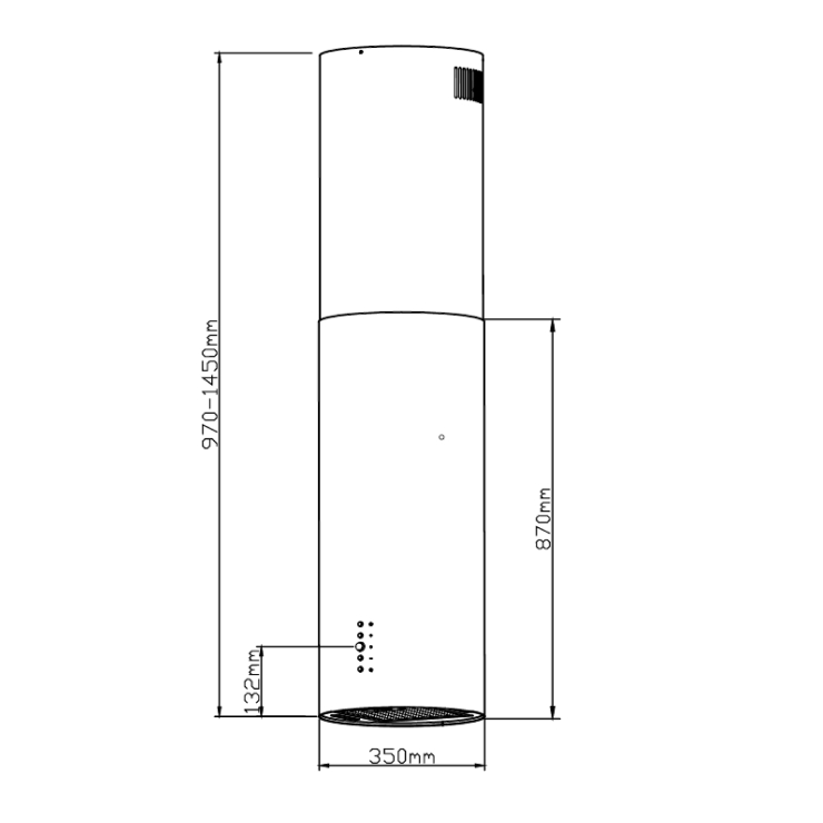 Вытяжка Weissgauff Tubus 1406 Island Black 9