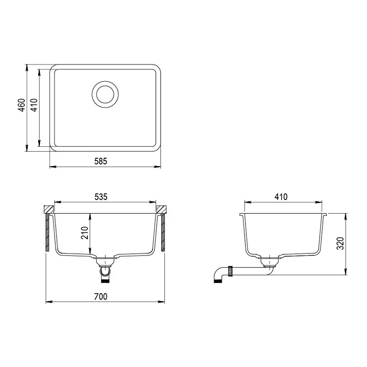 Кухонная мойка AquaSanita Arca SQA102W (бежевый 110) 2