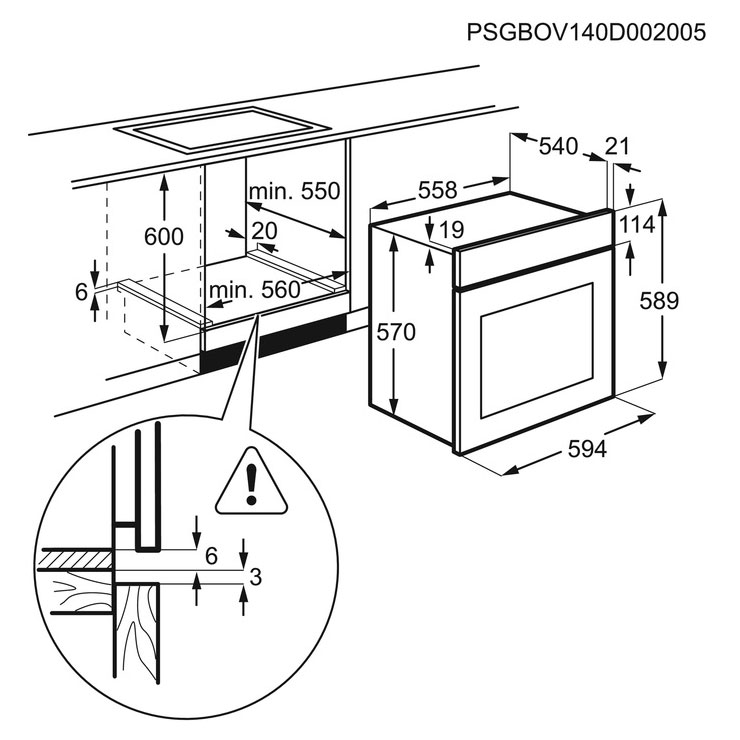 Электрический духовой шкаф Electrolux OEF5C50Z 5