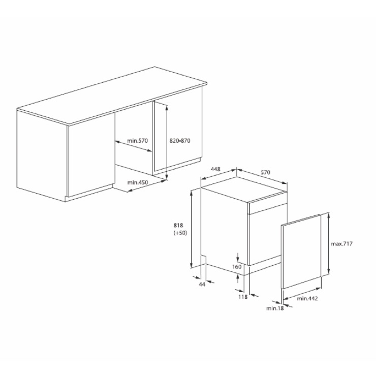 Встраиваемая посудомоечная машина Beko DIS26022 2