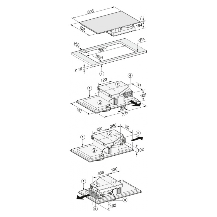 Индукционная панель Miele KMDA 7633 FR 2