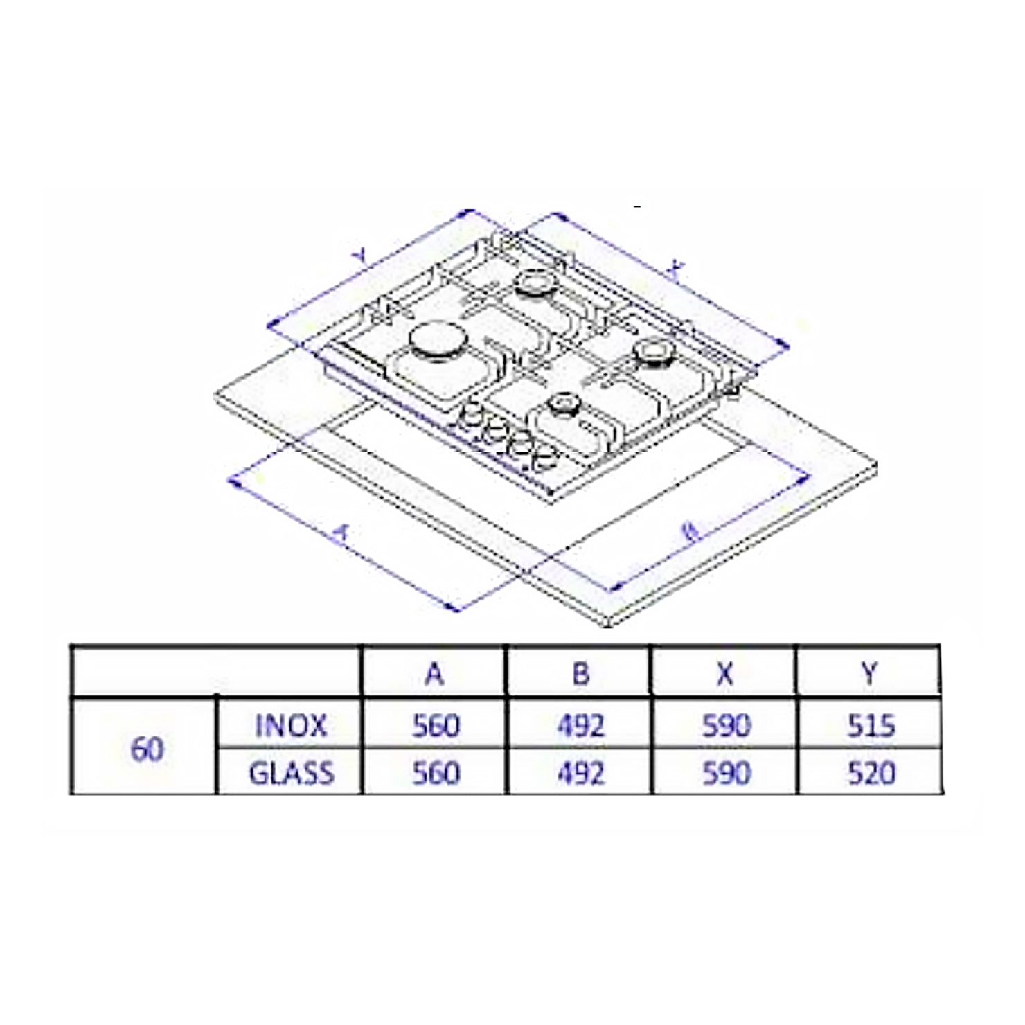 Газовая панель Weissgauff HGG 641 XB 6