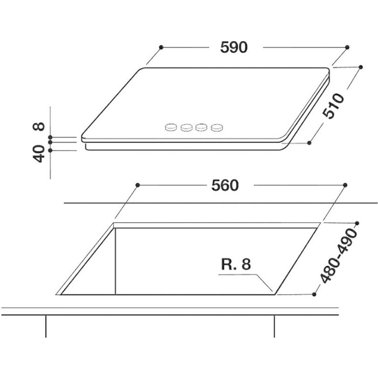 Газовая панель Whirlpool GOA 6425/NB 2