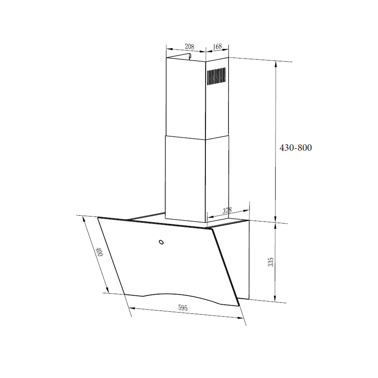 Вытяжка Weissgauff ASSY 60 TC BL 8