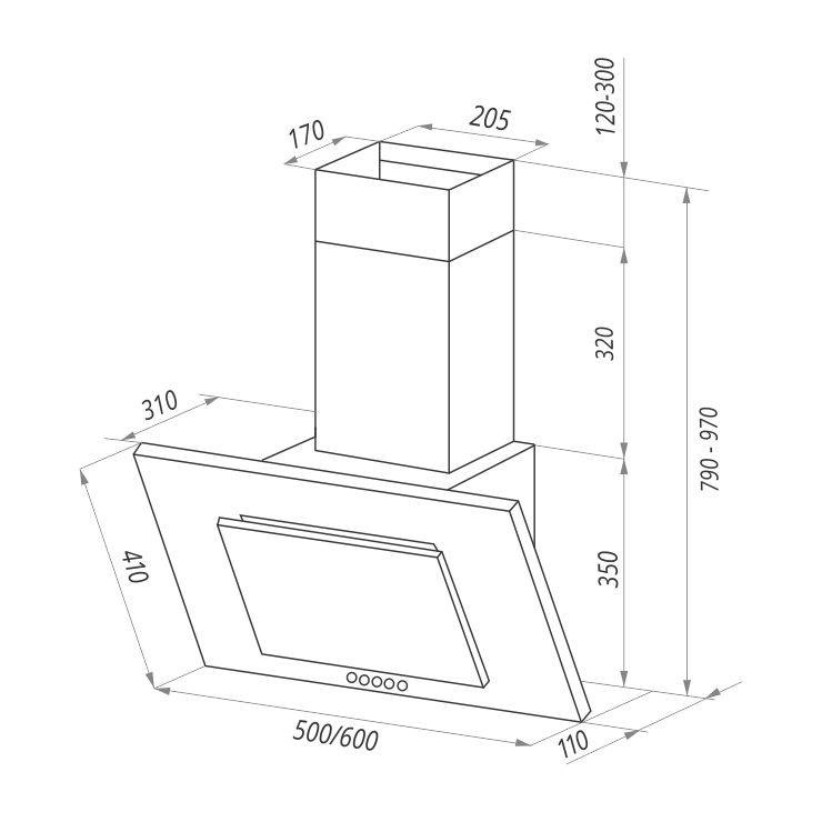 Вытяжка MAUNFELD TOWER C 60 WHITE 2