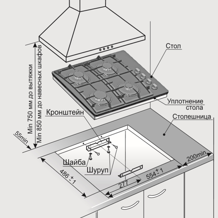 Газовая панель GEFEST СГ СВН 2230-01 К26 2