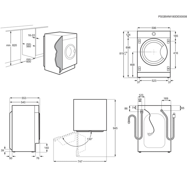 Встраиваемая стирально-сушильная машина Electrolux EW7W3R68SI 5