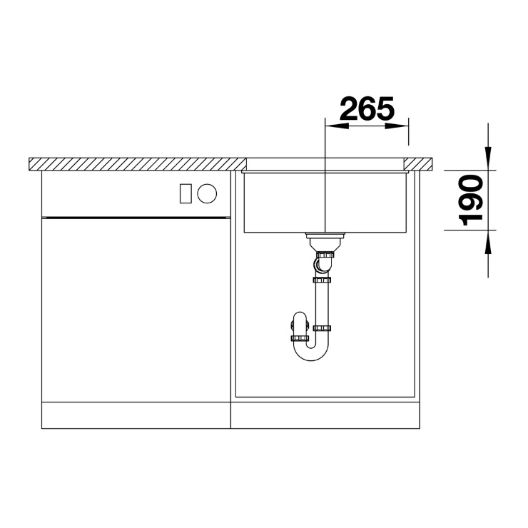 Кухонная мойка Blanco SUBLINE 500-U черный 525995 5