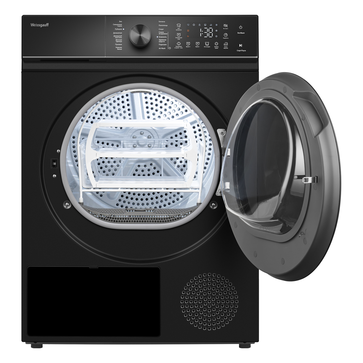 Сушильная машина Weissgauff WD 5910 Heat Pump Matt Black 3
