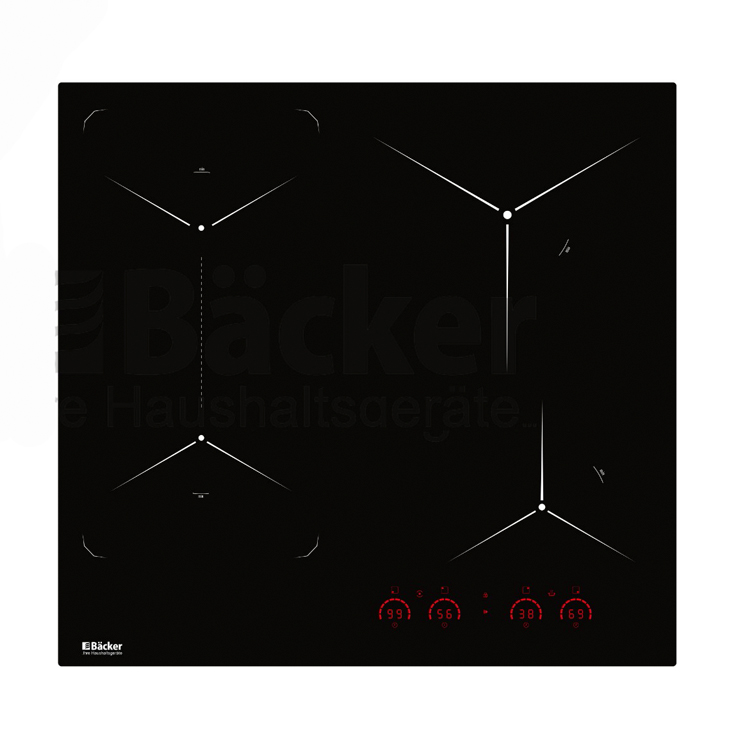Индукционная панель Backer BIH604-2T-Q3 Black