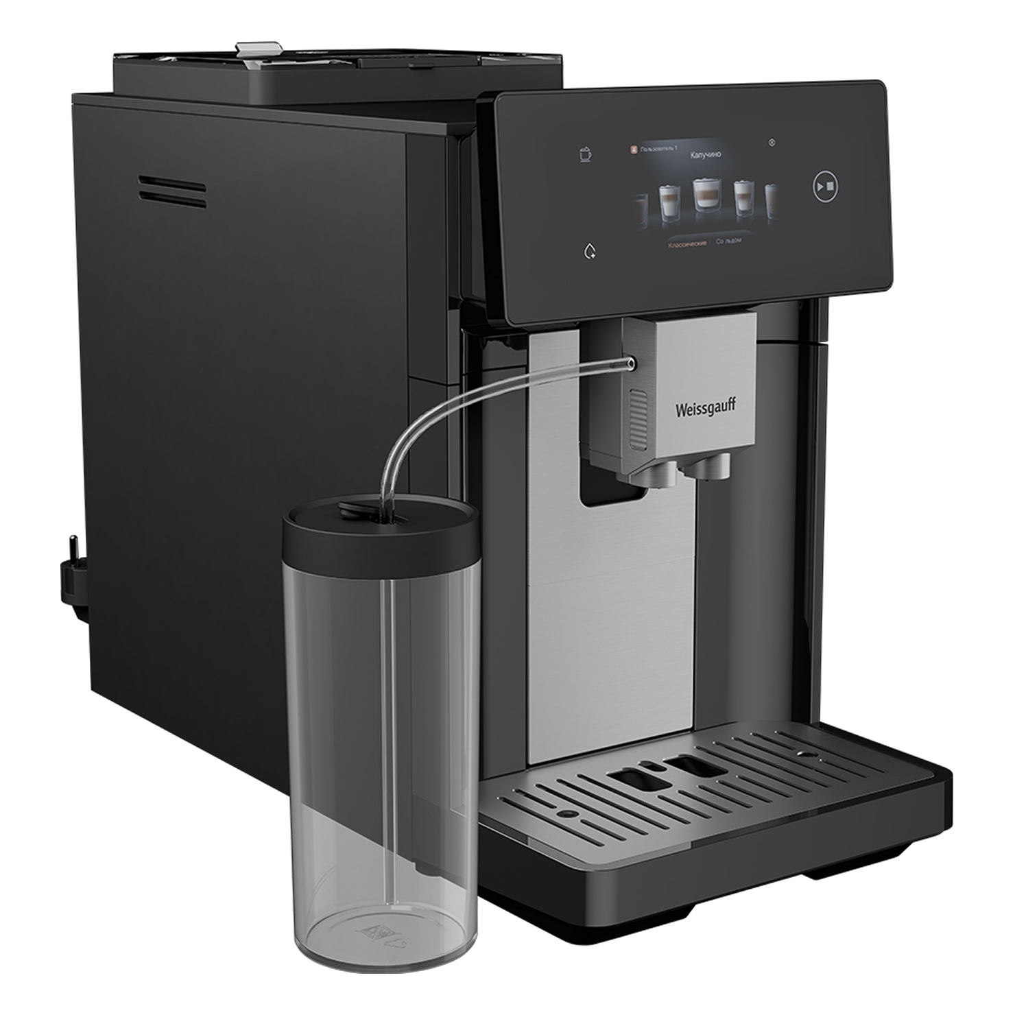 Кофемашина Weissgauff WCM-340 TFT Automatic Touch Cappuccino Nero 6