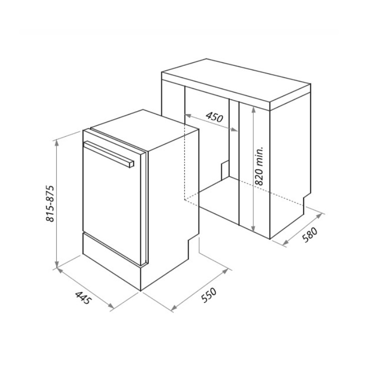 Встраиваемая посудомоечная машина HOMSair DW47M 4