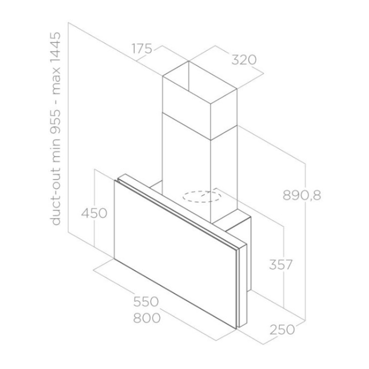 Вытяжка Elica PLAT WH/F/80 4