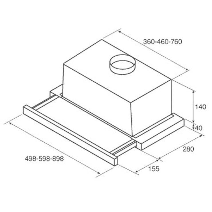 Вытяжка Jetair AURORA LX/WH/F/60 2