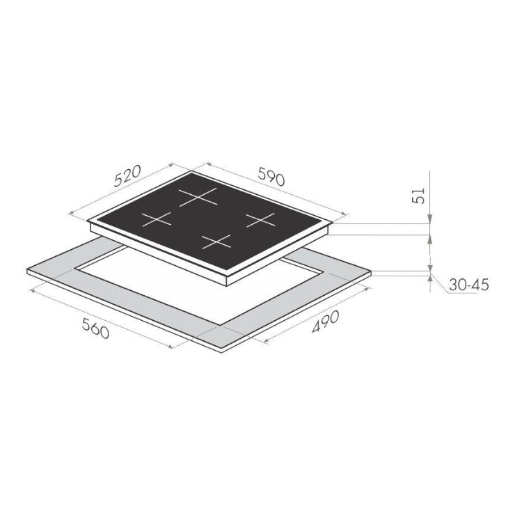 Газовая панель MAUNFELD MGHG.64.22W 2