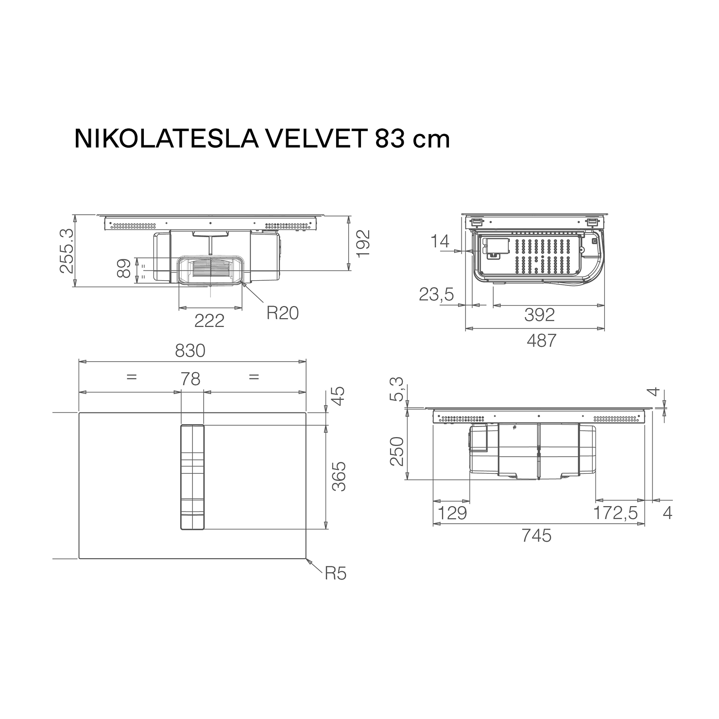 Индукционная панель Elica NikolaTesla Velvet BL/A/83 4