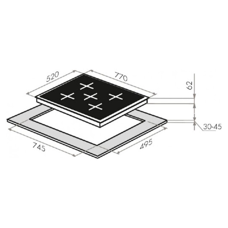 Индукционная панель MAUNFELD EVSI594FL2SBK 2