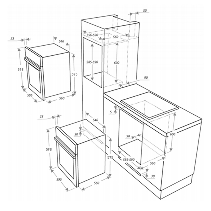 Газовый духовой шкаф MAUNFELD EOGC604RBG.MT 9