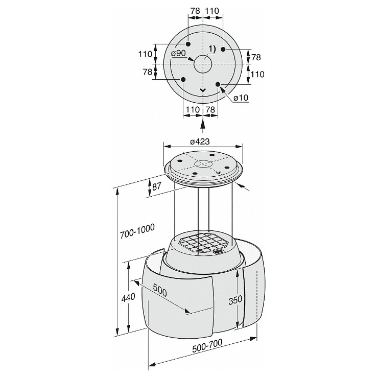 Вытяжка Miele DA 7378 D Aura Ambient 4