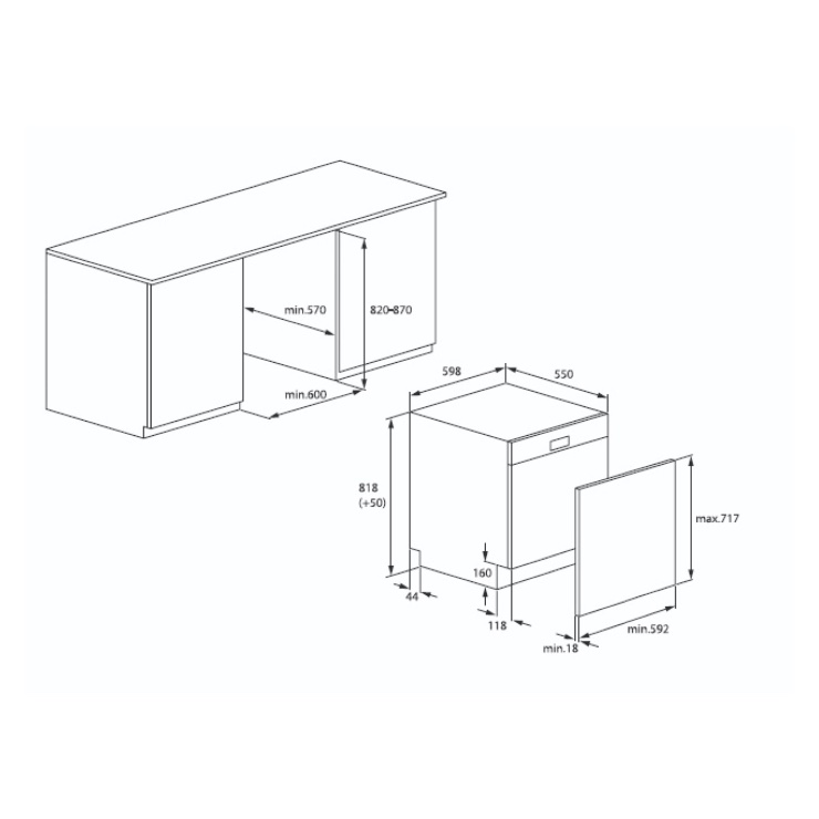 Встраиваемая посудомоечная машина Beko DIN14R12 3