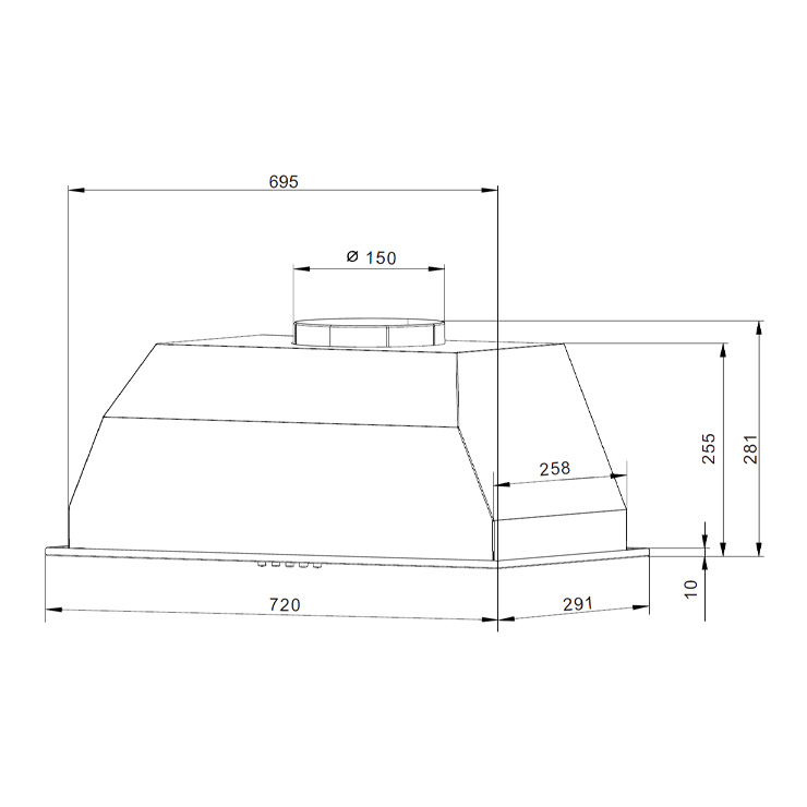 Вытяжка Weissgauff BOX 1200-72 IX 2