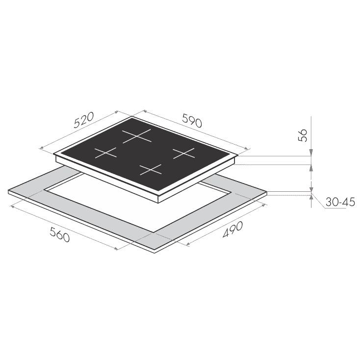 Индукционная панель MAUNFELD MVI59.4HZ.2BT-WH 2
