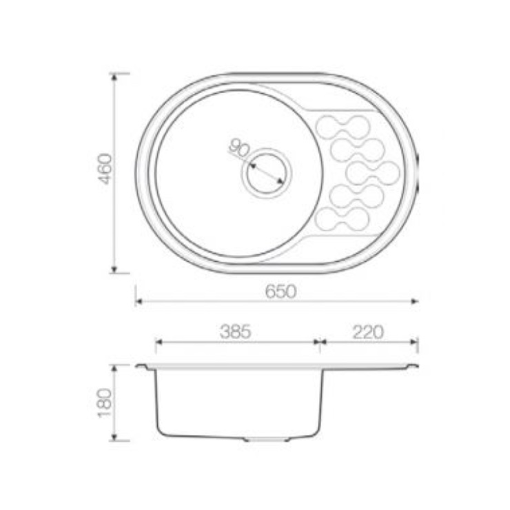 Кухонная мойка OMOIKIRI 65-IN нерж/нержавеющая сталь (универсальная) 4993727 2