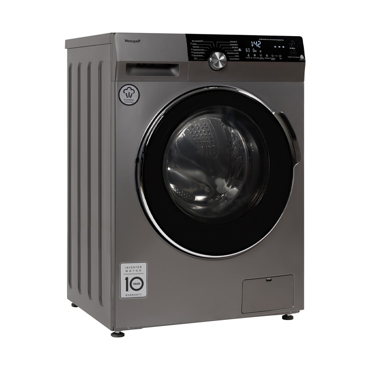 Стиральная машина с фронтальной загрузкой Weissgauff WM 4947 DC Inverter Steam Silver 2