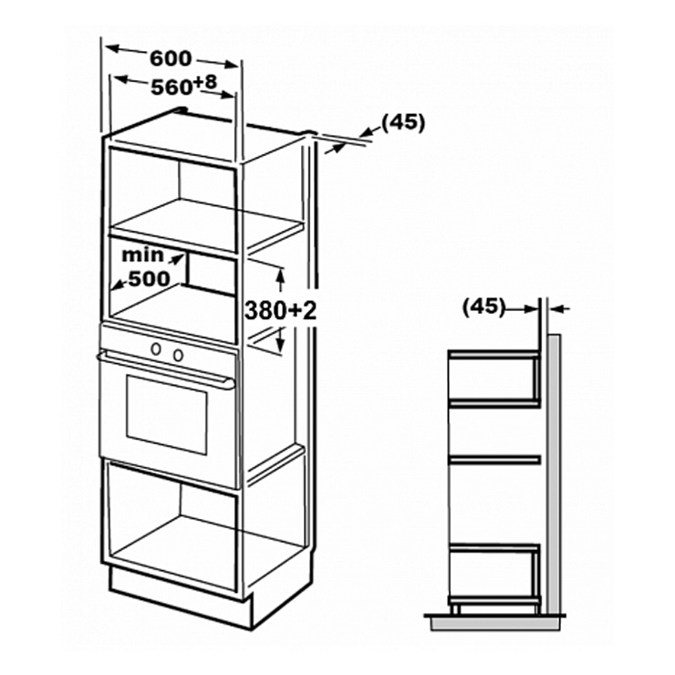 Микроволновая печь встраиваемая Exiteq EXM-106 white 3