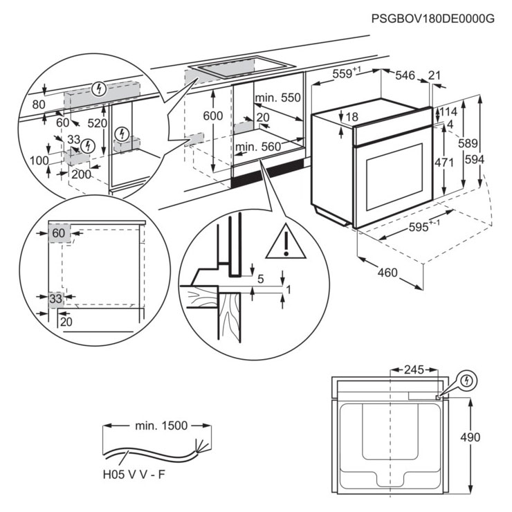 Электрический духовой шкаф Electrolux EOA55551AK 3