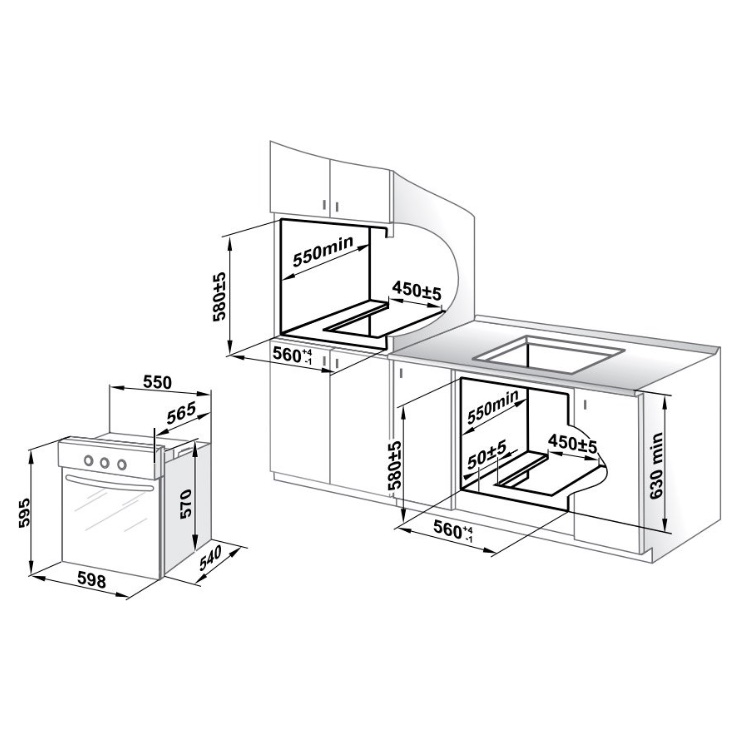 Газовый духовой шкаф GEFEST ДГЭ 621-03 Б1 2
