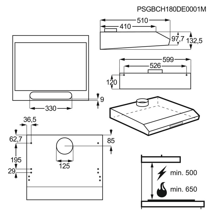 Вытяжка Electrolux EFU9216W 4