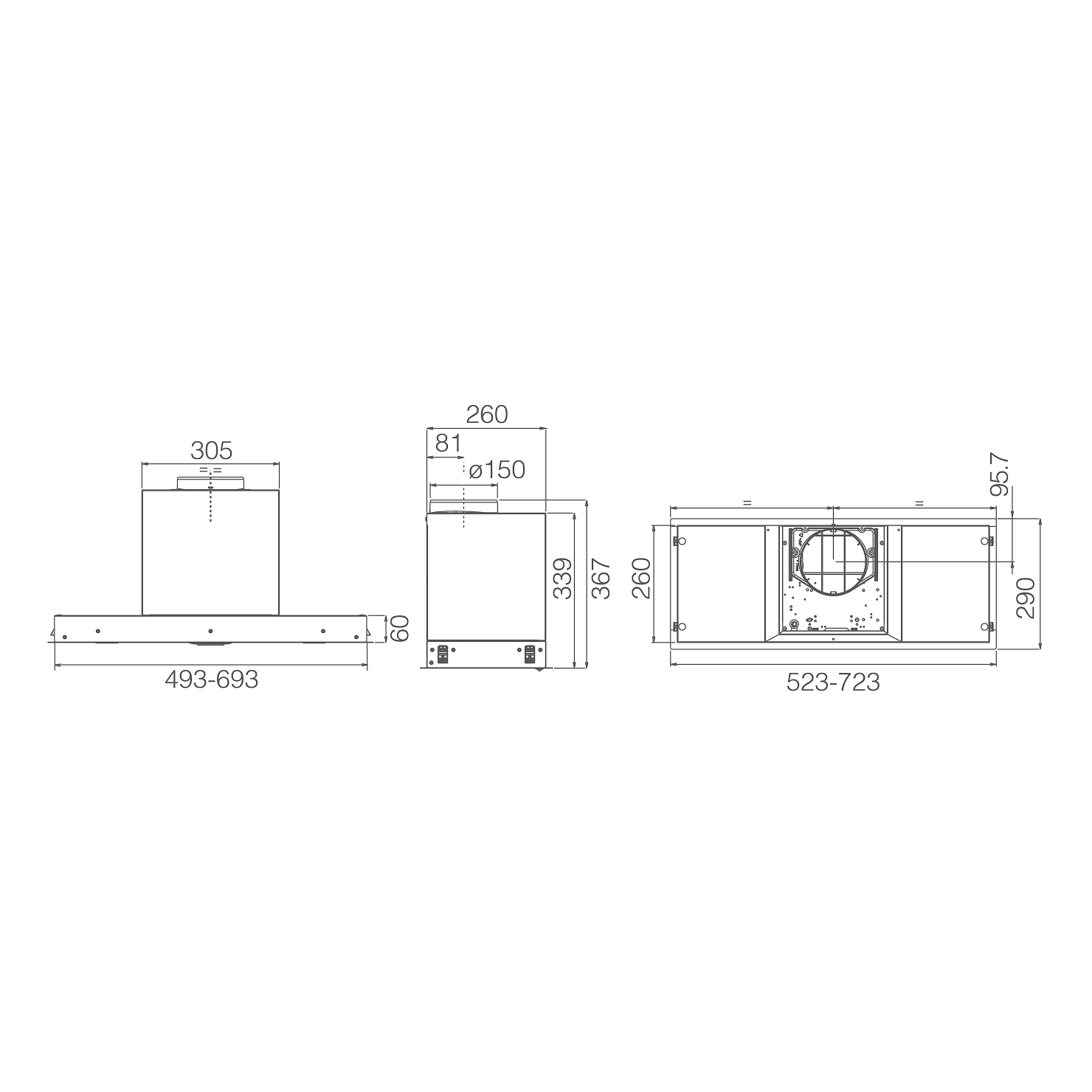 Вытяжка Elica HIDDEN 2.0 BL MAT/A/72 3