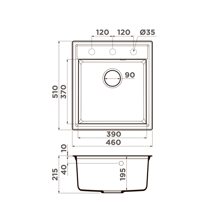 Кухонная мойка Omoikiri Daisen 46 SA 5