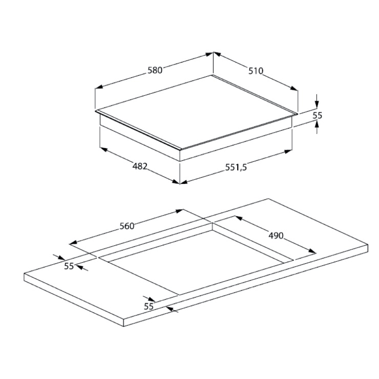 Индукционная панель Beko HII64400ATBG 2