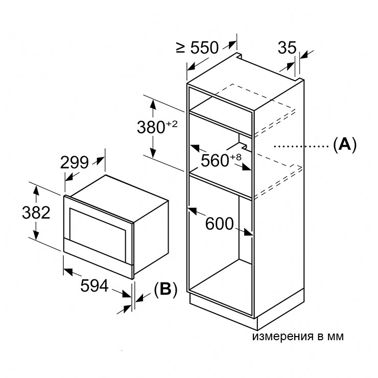 Микроволновая печь встраиваемая Bosch BEL7321B1 6