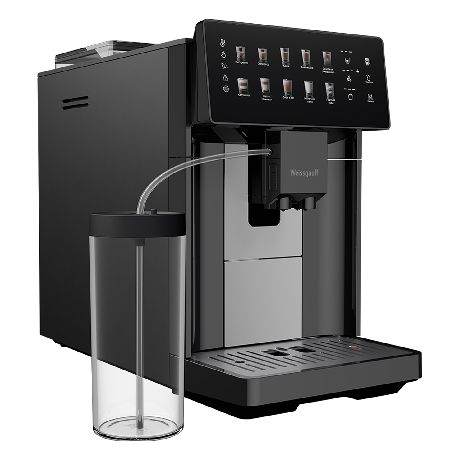 Кофемашина Weissgauff WCM-365 Automatic ColorTouch Cappuccino Nero 3