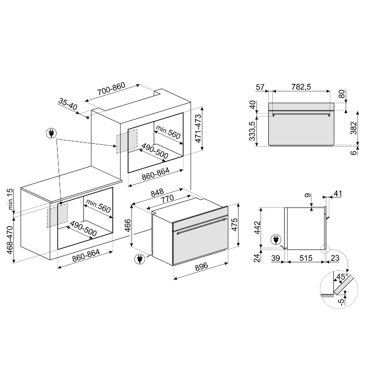 Электрический духовой шкаф Smeg SFPR9395X 6
