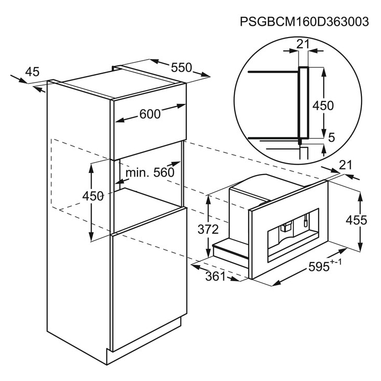 Встраиваемая кофемашина AEG KKE884500B 2