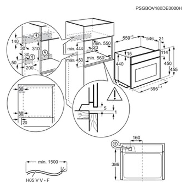 Компактный духовой шкаф Electrolux VKK8E00X 4