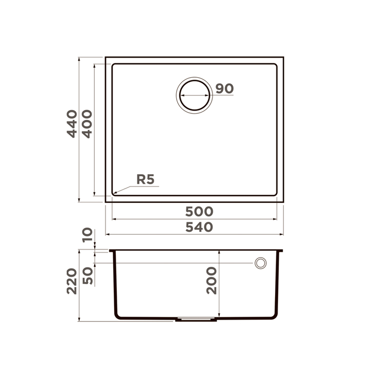 Кухонная мойка Omoikiri Bosen 54-U-CH [4993248] 3