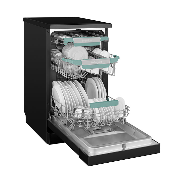 Отдельностоящая посудомоечная машина Weissgauff DW 4539 Inverter Touch AutoOpen Black 5