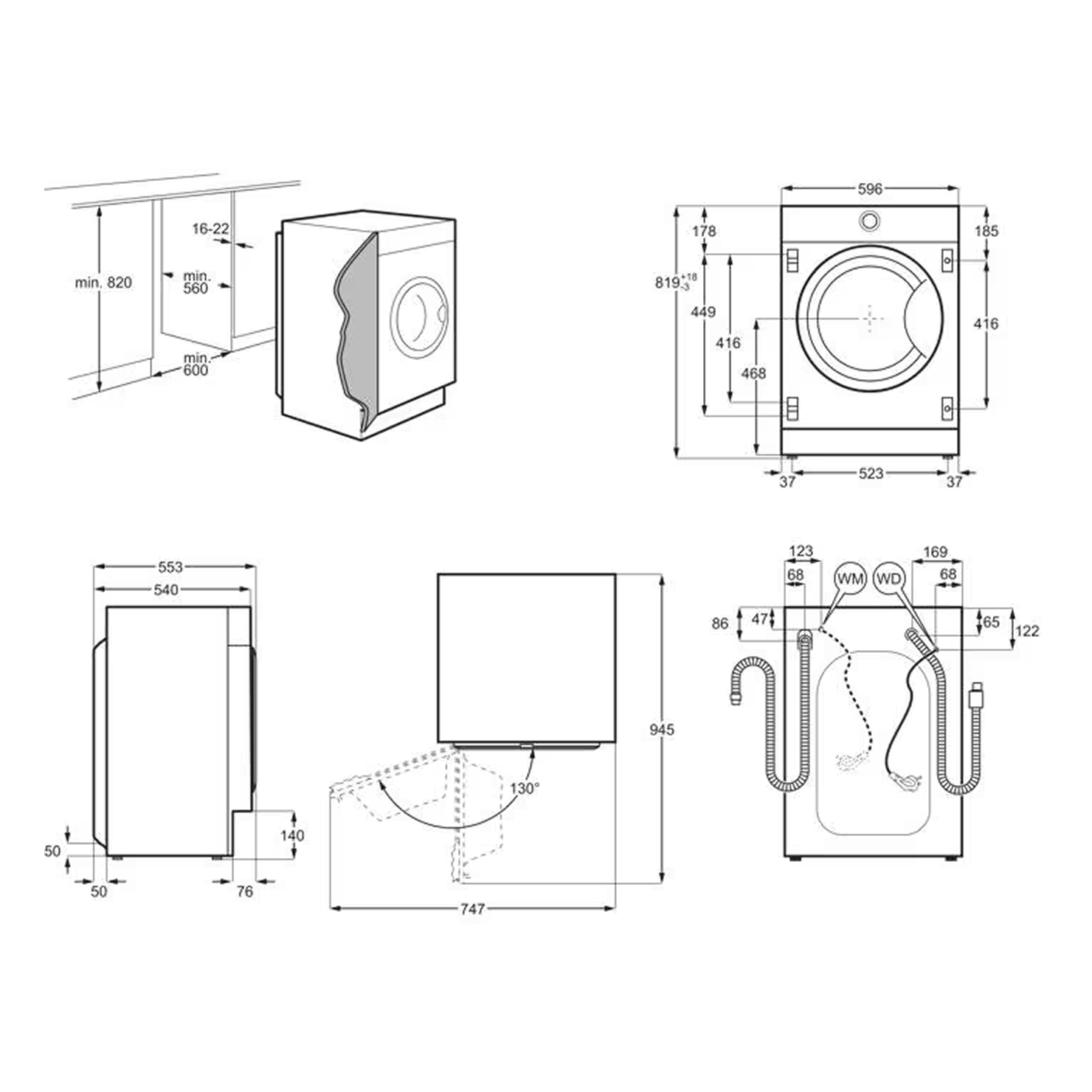 Встраиваемая cтирально-сушильная машина с фронтальной загрузкой Electrolux EW7WN368SPI 4