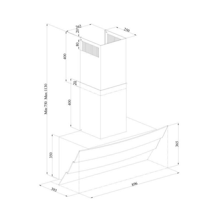 Вытяжка Beko HCA92640WH 2